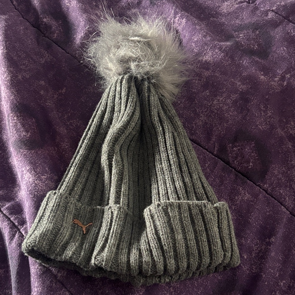 Puma Dark Gray Knit Beanie